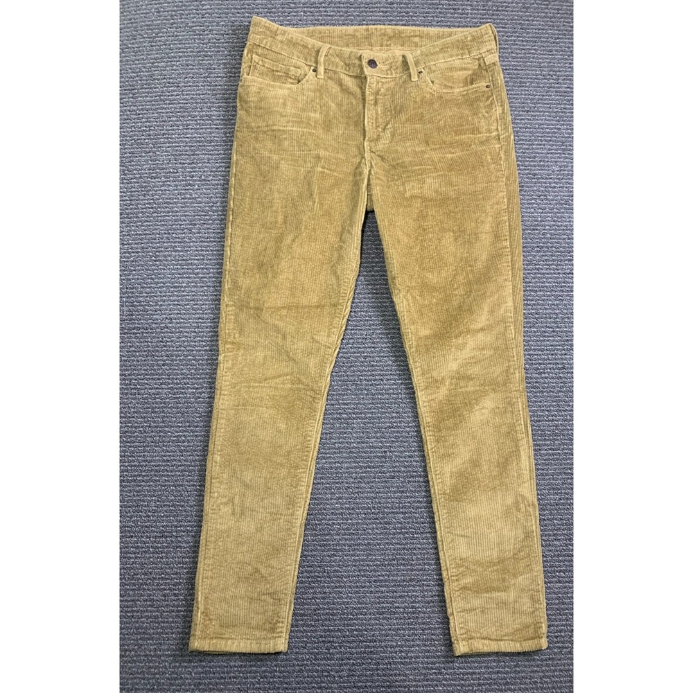 LEVI'S Women 711 Skinny Corduroy Pants Camel Brown 31x30 Mid Rise Ankle